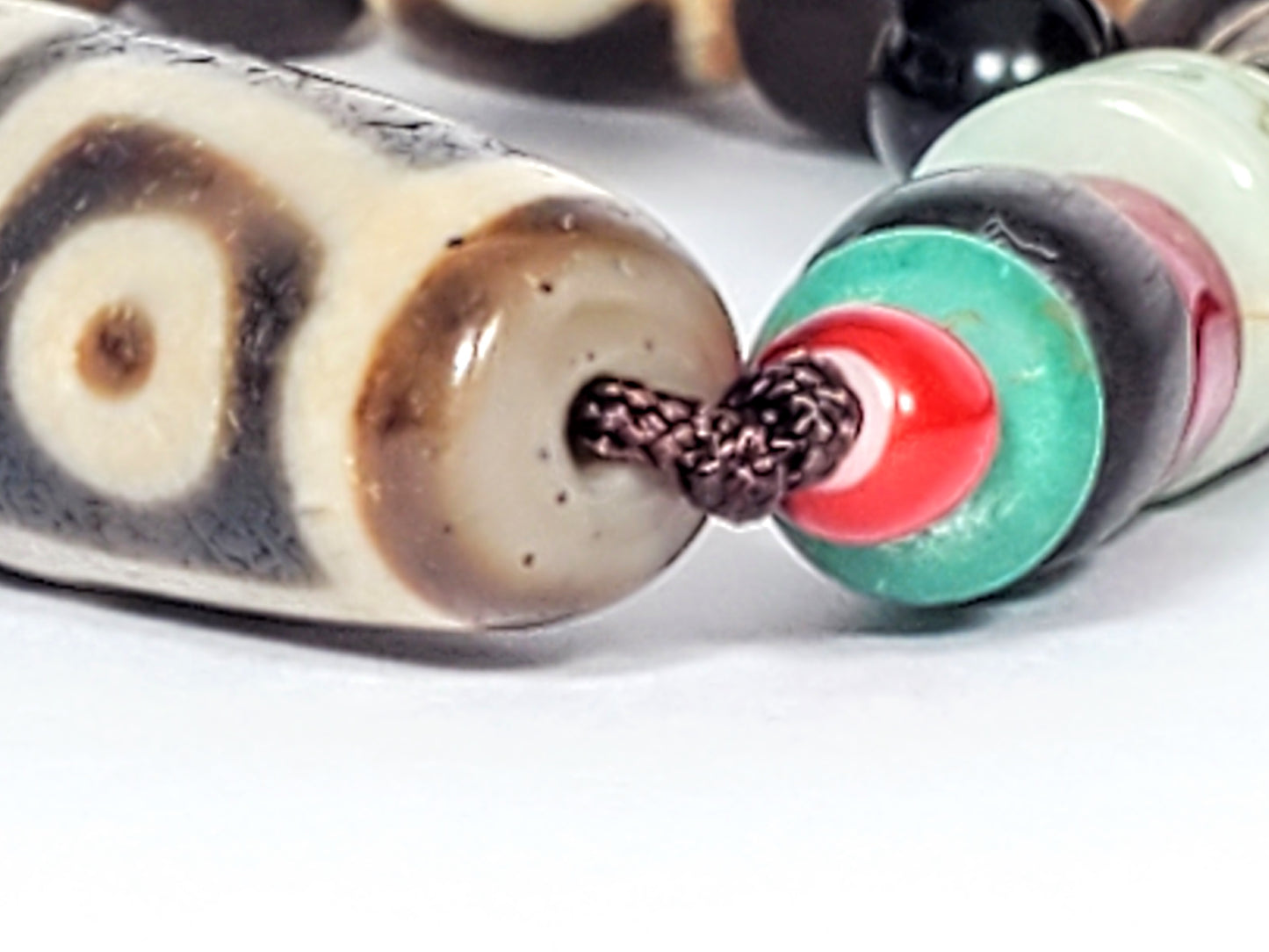 Ancient Tibetan Nine Eye Dzi Bead (Anc-TD-B-NE-082123) - Extremely Old