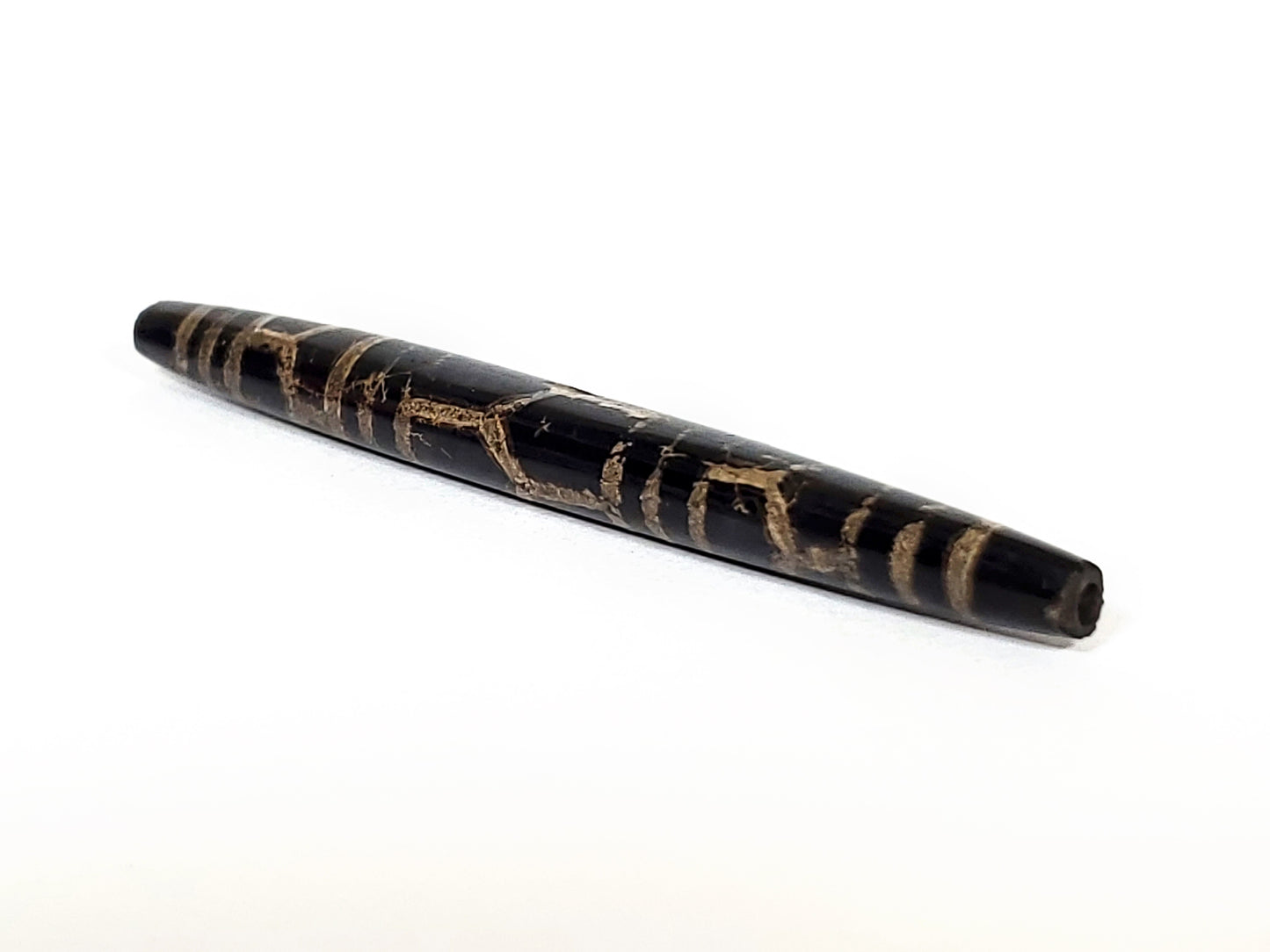 Ancient Triple Longevity Motif Dzi Bead - Exquisite Condition