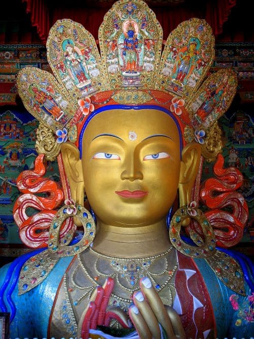 Maitreya Buddha statue — the Future Buddha of loving-kindness in Tibetan Buddhism — Ancient Dzi Shop