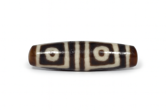Beautiful four eye motif ancient Tibetan Dzi bead