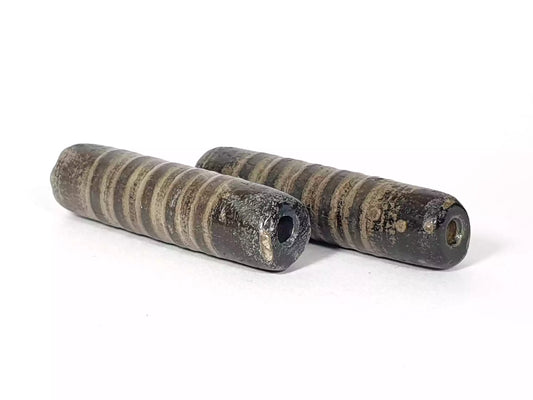 pair of ancient nineteen stripe chung dzi