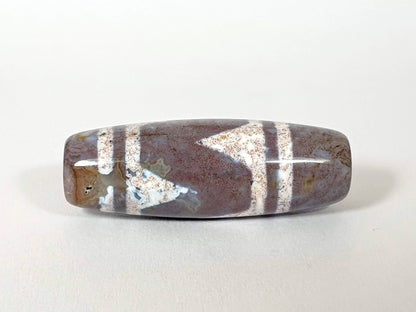 N-062426-TTBS macro loupe bloodspot cinnabar constellation rust-red pinpoints dense cream zone Bead B unretouched