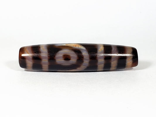 At-041521-2EBS face B open C-ring eye honey-golden-orange stripe bands deep near-black dzi unretouched