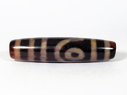 At-041521-2EBS face B open C-ring eye honey-golden-orange stripe bands deep near-black dzi unretouched