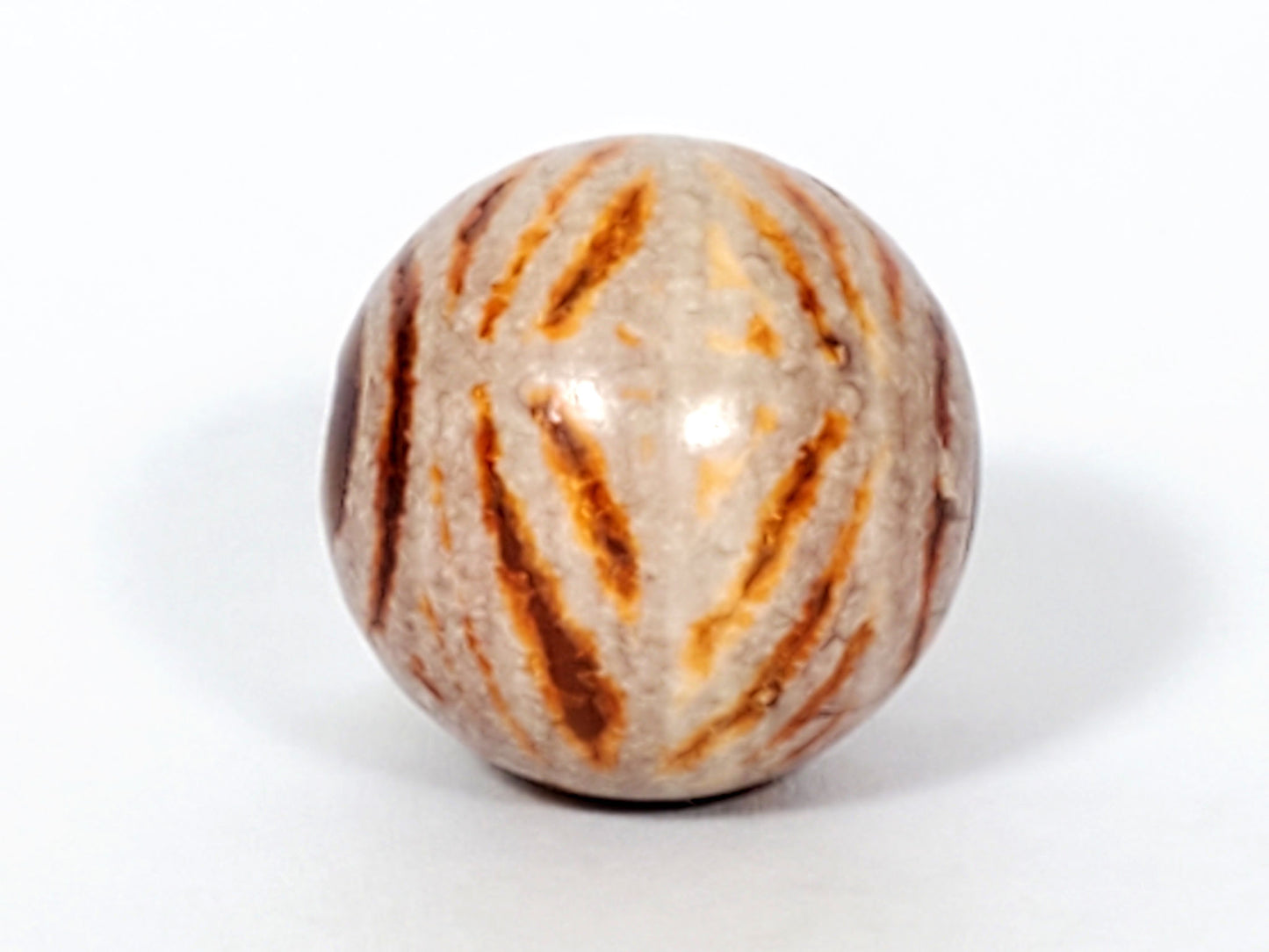Ac-030623-DDIE ancient double diamond eye-in-eye carnelian, third face view, diamond construction, unretouched
