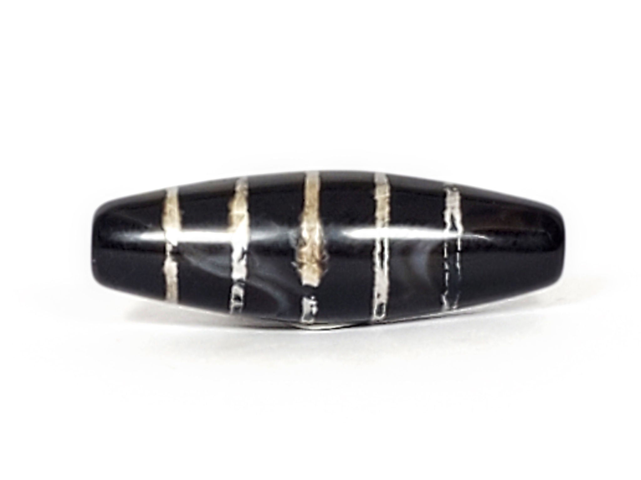 Ancient Chung dzi　白黒 Chung Dzi (or Striped Dzi Bead) | Ancient Dzi Shop