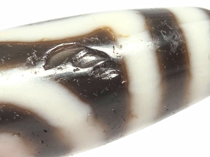 Antique Two Eye Motif Tibetan Dzi Bead (010726)