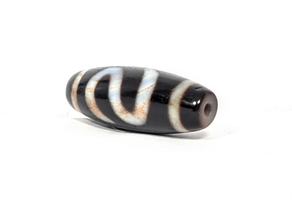 Vintage Money Hook Motif Dzi Bead (VTaD-B-MH-020526)