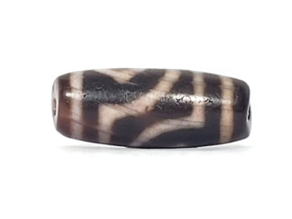 Antique Tibetan Two Diamond Eye Dzi Bead with Bloodspots (TiD-Ant-XB-TwE-050125)