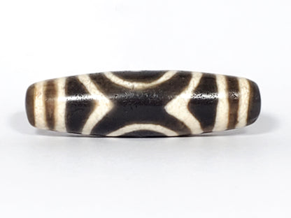 Ancient Double Heaven Gate Tibetan Dzi Bead (TiD-Anc-DHG-082325)