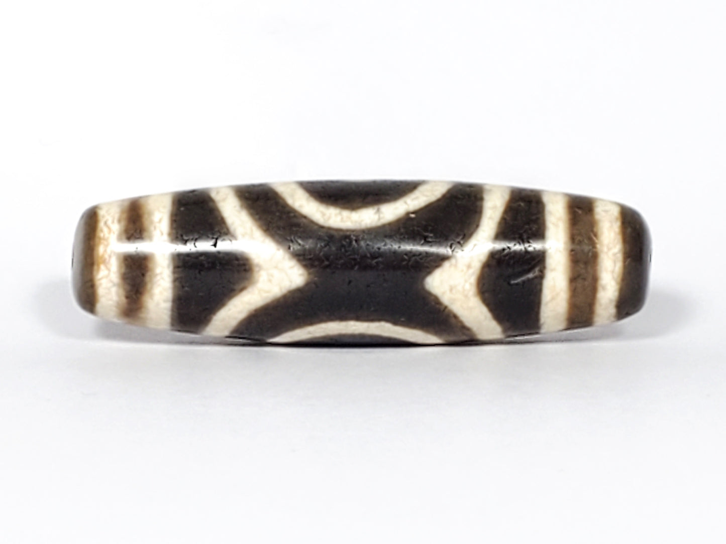 Ancient Double Heaven Gate Tibetan Dzi Bead (TiD-Anc-DHG-082325)