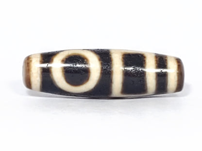 Ancient Double Heaven & Earth Motif Dzi Bead (TiD-Anc-DHE-052523) - Extremely Old