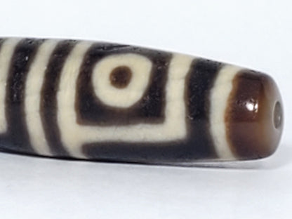 Ancient Four Eye Motif Dzi Bead (TiD-Anc-FoE-051723) - Extremely Old