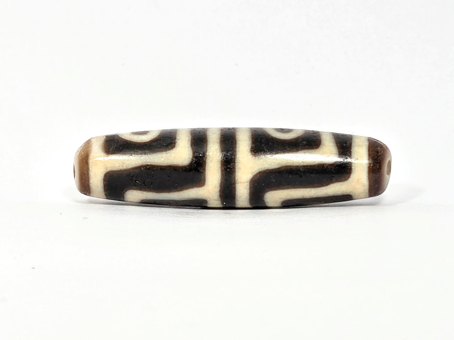 Ancient Four Eye Motif Dzi Bead (TiD-Anc-FoE-080425) - Beautiful Dzi Bead