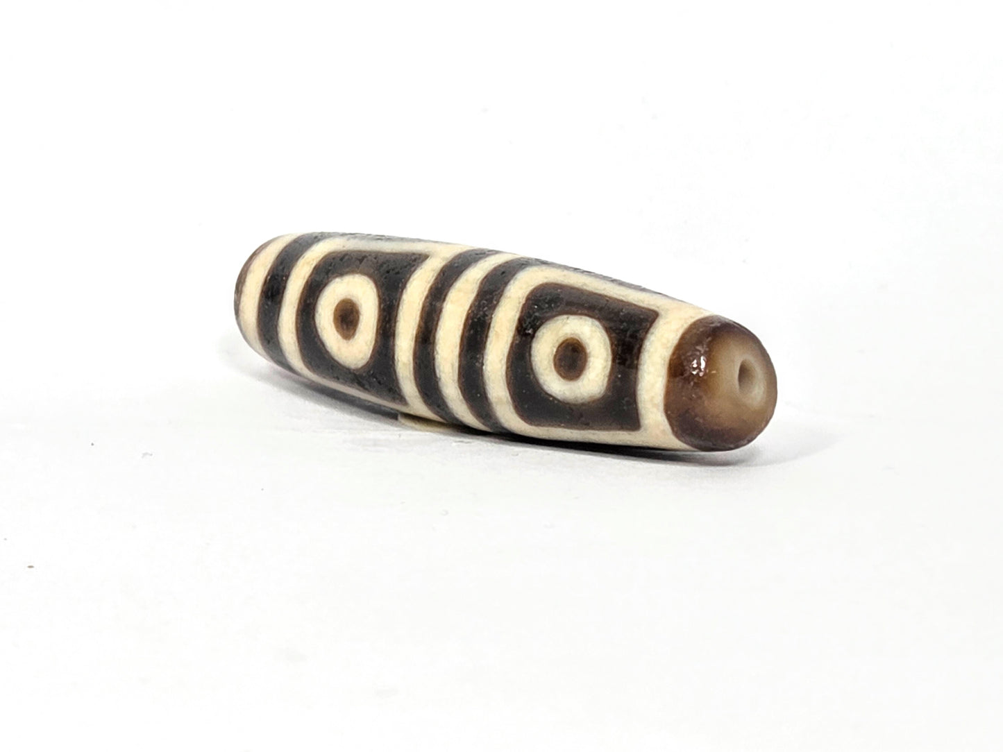 Ancient Four Eye Motif Dzi Bead (TiD-Anc-FoE-080425) - Beautiful Dzi Bead