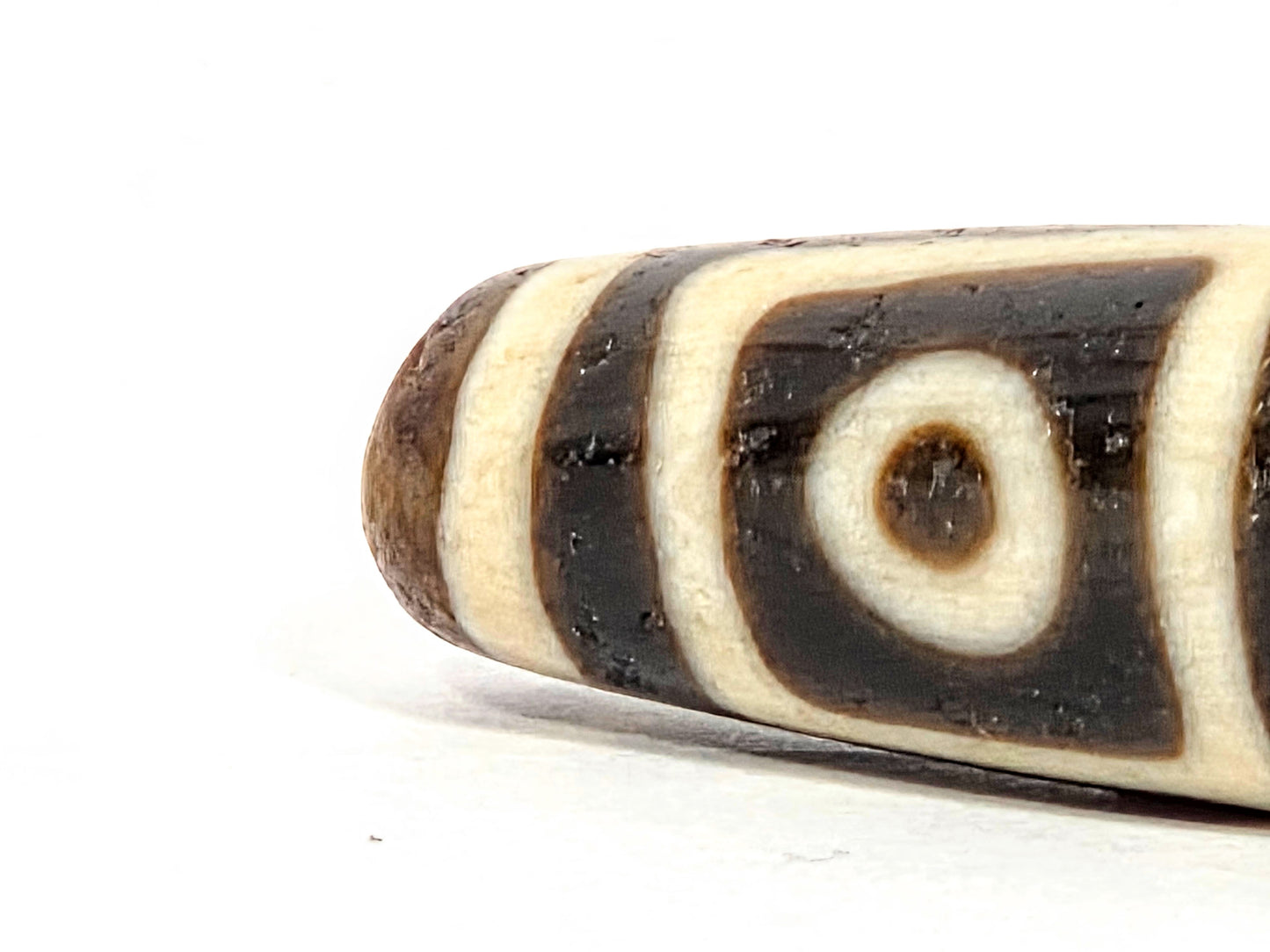 Ancient Four Eye Motif Dzi Bead (TiD-Anc-FoE-080425) - Beautiful Dzi Bead