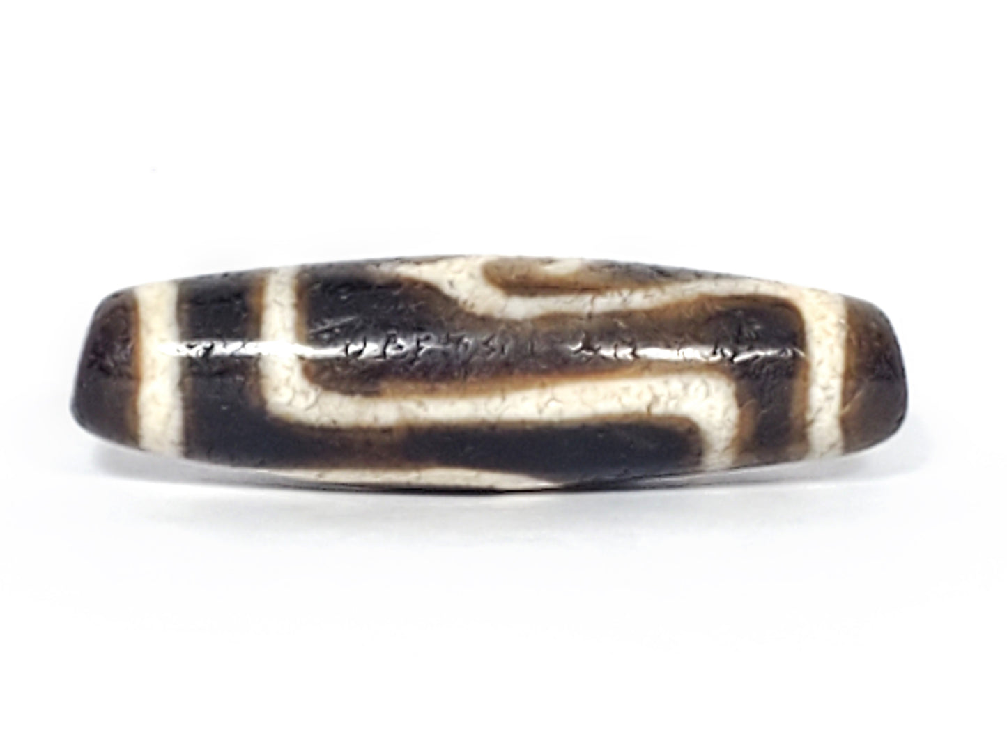 Ancient Green Tara Motif Tibetan Dzi Bead - Extremely Old