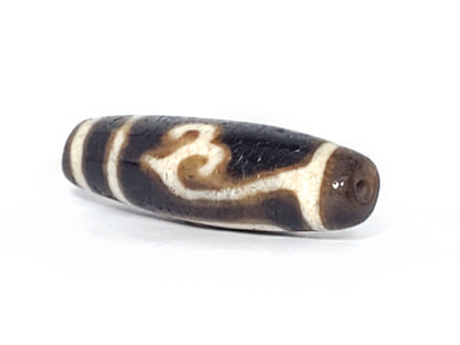 Ancient Green Tara Motif Tibetan Dzi Bead - Extremely Old