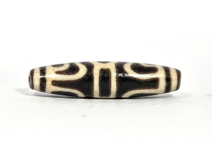 Ac-090626-GRDC3 ancient Guru Rinpoche Dharma Cap dzi cream agate face B dome arch cap silhouette unretouched