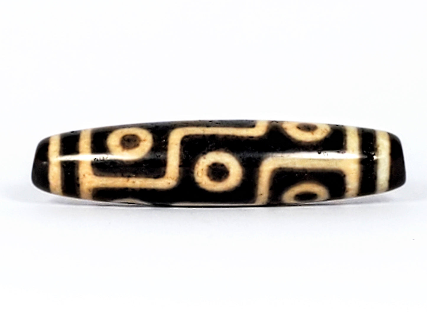 Ancient Tibetan Nine Eye Motif Dzi Bead (TiD-Anc-NE-041724) - Very Rare Old Bead