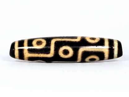 Ancient Tibetan Nine Eye Motif Dzi Bead (TiD-Anc-NE-041724) - Very Rare Old Bead