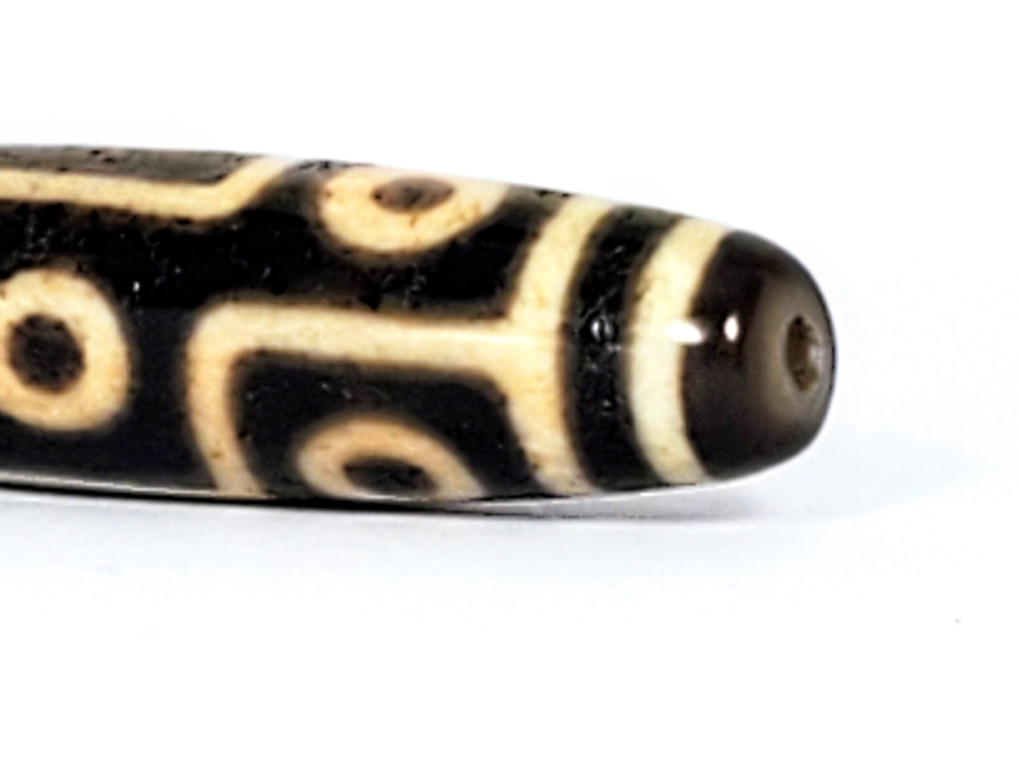 Ancient Tibetan Nine Eye Motif Dzi Bead (TiD-Anc-NE-041724) - Very Rare Old Bead