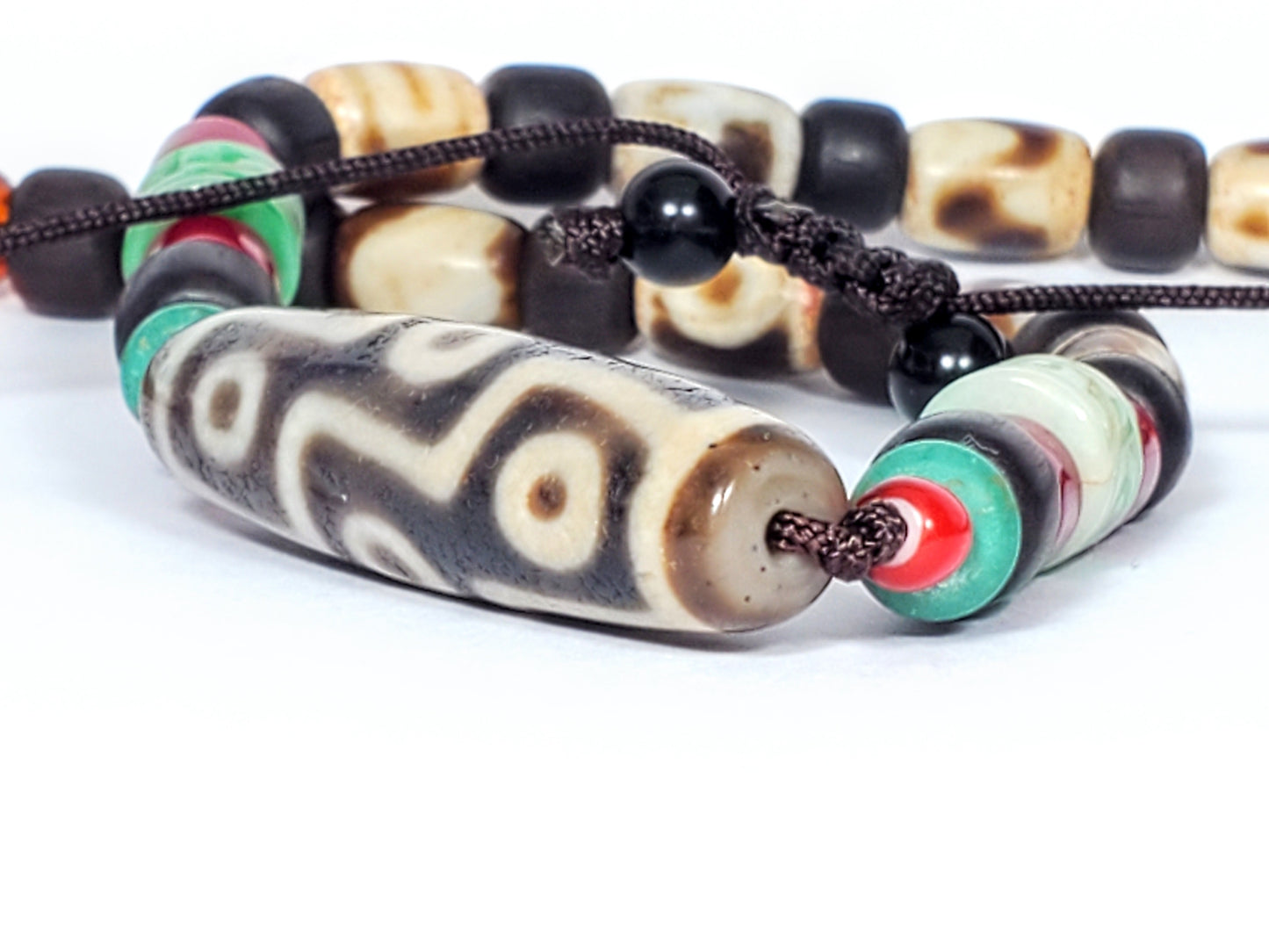 Ancient Tibetan Nine Eye Dzi Bead (Anc-TD-B-NE-082123) - Extremely Old