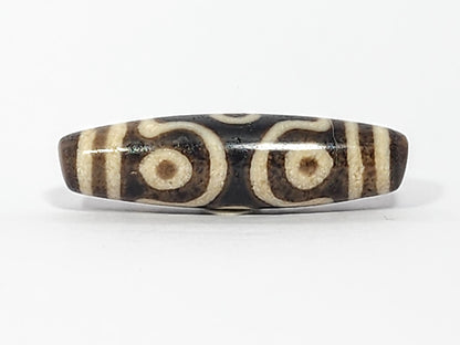 Ancient Tibetan Six Eye Motif Dzi Bead - Extremely Old (only the focal bead is for sale)