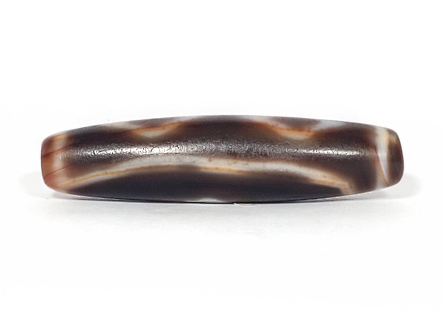 Ancient Three Diamond Eye Motif Dzi Bead (TiD-Anc-ThDE-101523) - Old Dzi