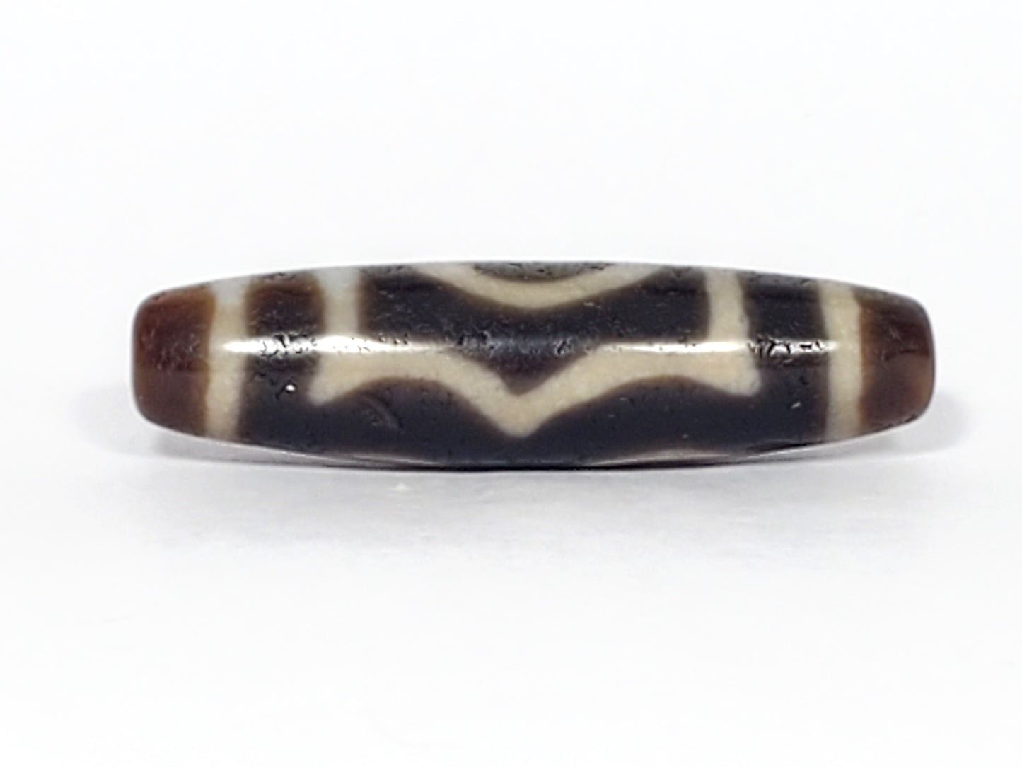 Ancient Three Eye Motif Dzi Bead (TiD-Anc-ThE-052323) - Extremely Old