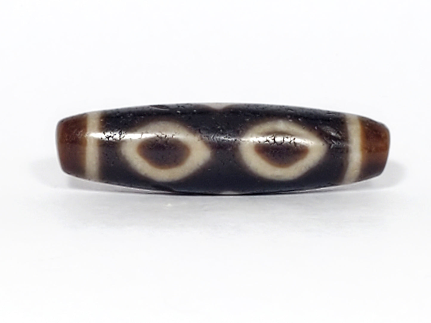 Ancient Three Eye Motif Dzi Bead (TiD-Anc-ThE-052323) - Extremely Old