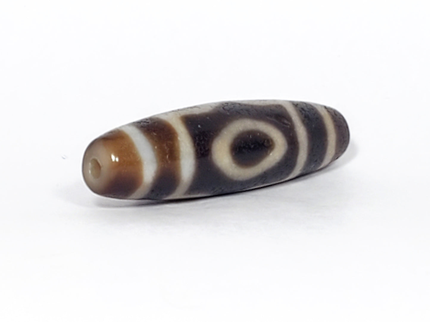 Ancient Three Eye Motif Dzi Bead (TiD-Anc-ThE-052323) - Extremely Old