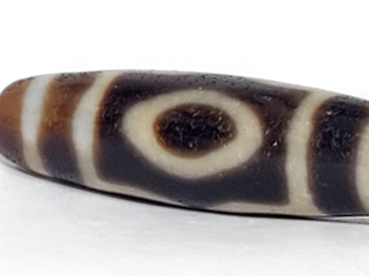 Ancient Three Eye Motif Dzi Bead (TiD-Anc-ThE-052323) - Extremely Old