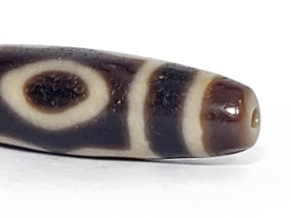 Ancient Three Eye Motif Dzi Bead (TiD-Anc-ThE-052323) - Extremely Old