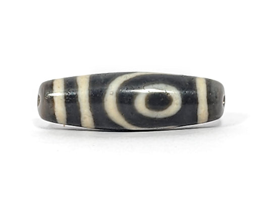 Ancient Two Eye Motif Tibetan Dzi Bead (Anc-TiD-TwE-052525) - Extremely Old