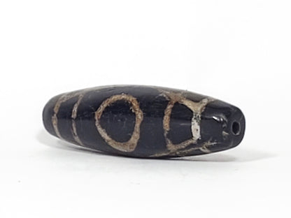 Ancient Two Eye Dzi Bead with Calcification | 1,500–2,000 Years Old (Anc-0426-TwE)
