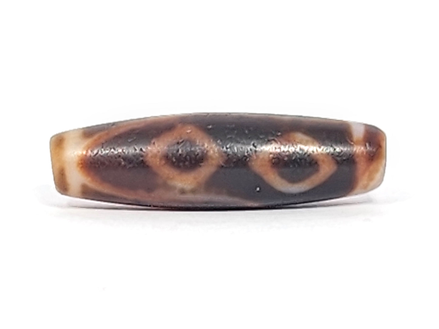 real original tibetan dzi bead. genuine natural bloodspots.
