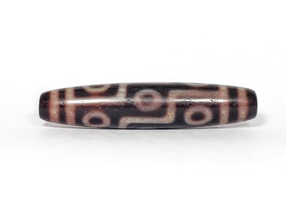 antique nine eye dzi bead with extreme bloodspots