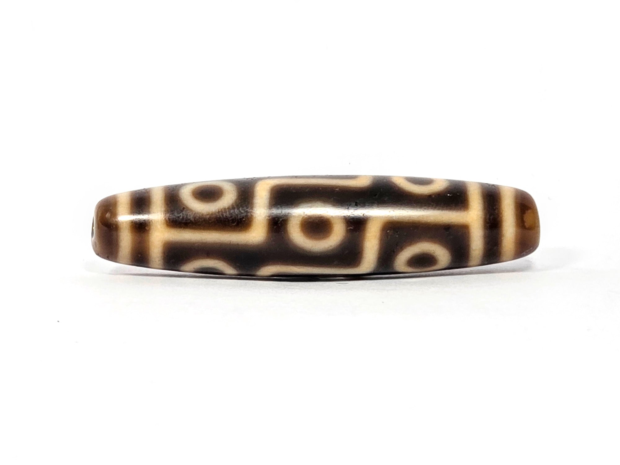 Antique Nine Eye Motif Tibetan Dzi Bead (TiD-Ant-200-NE-083025)