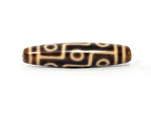 Antique Nine Eye Motif Tibetan Dzi Bead (TiD-Ant-200-NE-083025)