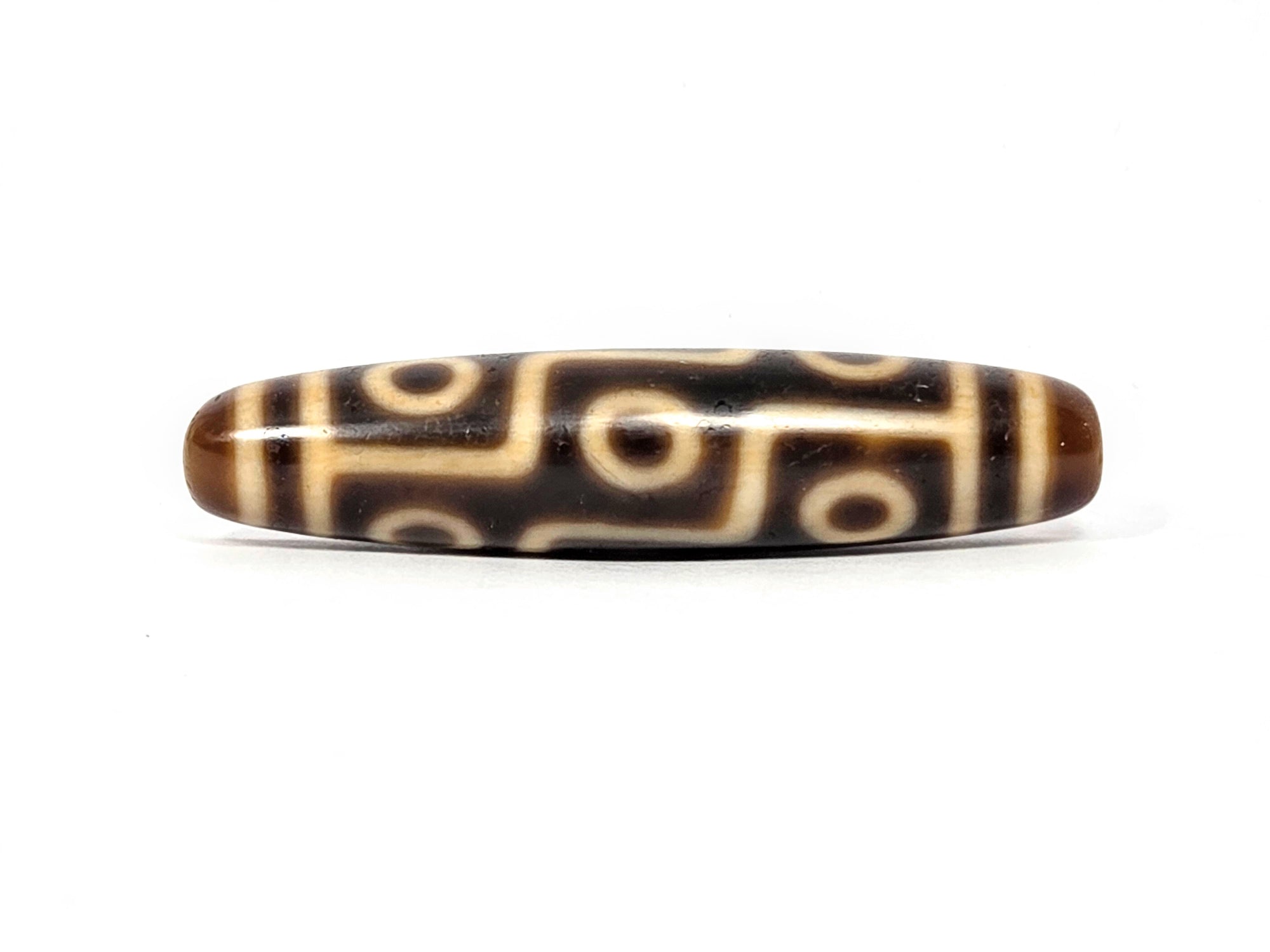 Antique Nine Eye Motif Tibetan Dzi Bead (TiD-Ant-200-NE-083025)
