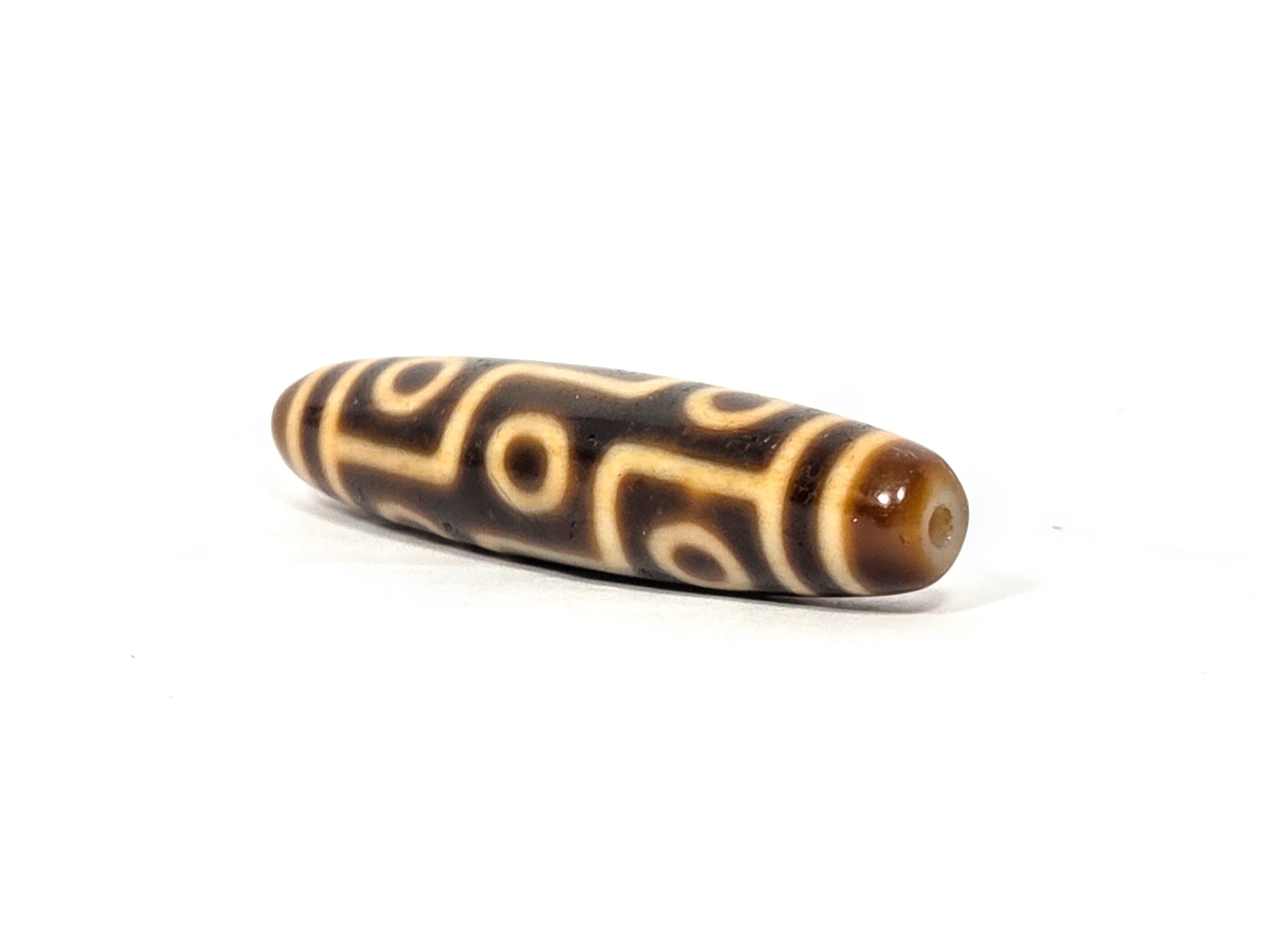 Antique Nine Eye Motif Tibetan Dzi Bead (TiD-Ant-200-NE-083025)
