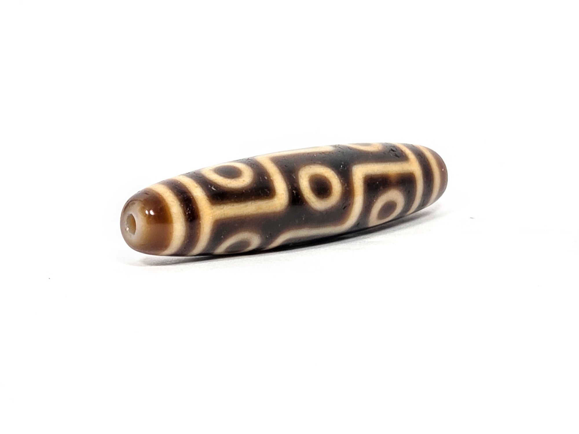 Antique Nine Eye Motif Tibetan Dzi Bead (TiD-Ant-200-NE-083025)