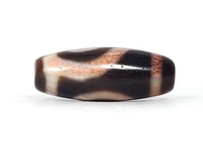 Antique One Eye Ruyi Motif Dzi Bead with Extreme Bloodspots (Ant-XB-OER-092224)