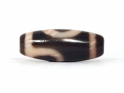 Antique One Eye Ruyi Motif Dzi Bead with Extreme Bloodspots (Ant-XB-OER-092224)