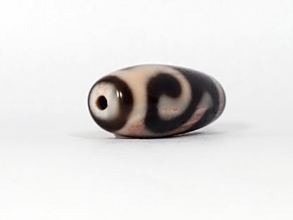 Antique One Eye Ruyi Motif Dzi Bead with Extreme Bloodspots (Ant-XB-OER-092224)