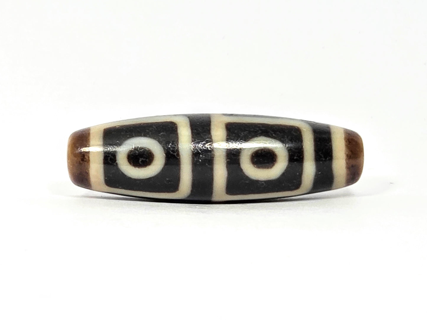 Antique Four Eye Motif Tibetan Dzi Bead (TiD-Ant-200-FoE-091425)