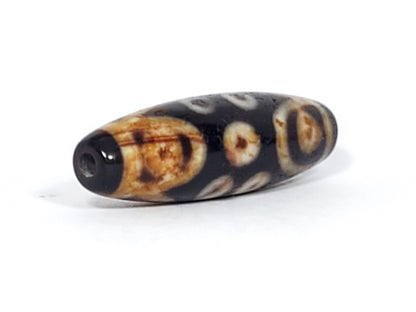 Antique Tibetan Fifteen Eye Motif Dzi Bead (TiD-S-FifteenEye-022824)
