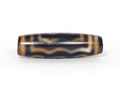 Antique Five Eye Motif Dzi Bead with Bloodspots (AntD-B-S-FiE-061223)