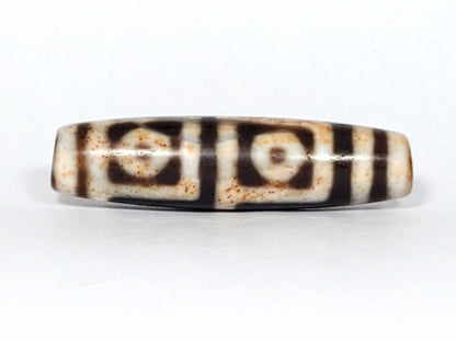 Antique Four Eye Motif Dzi Bead with Extreme Bloodspots (TiD-Ant-FoE-XB) - Very Rare